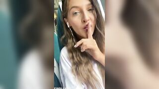 Passing time masturbating on train