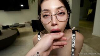 Ruth Lee with glasses POV blowjob